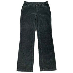 Columbia Womens Corduroy Pants Size 6 Gray Straight Leg Low Rise Embroidered